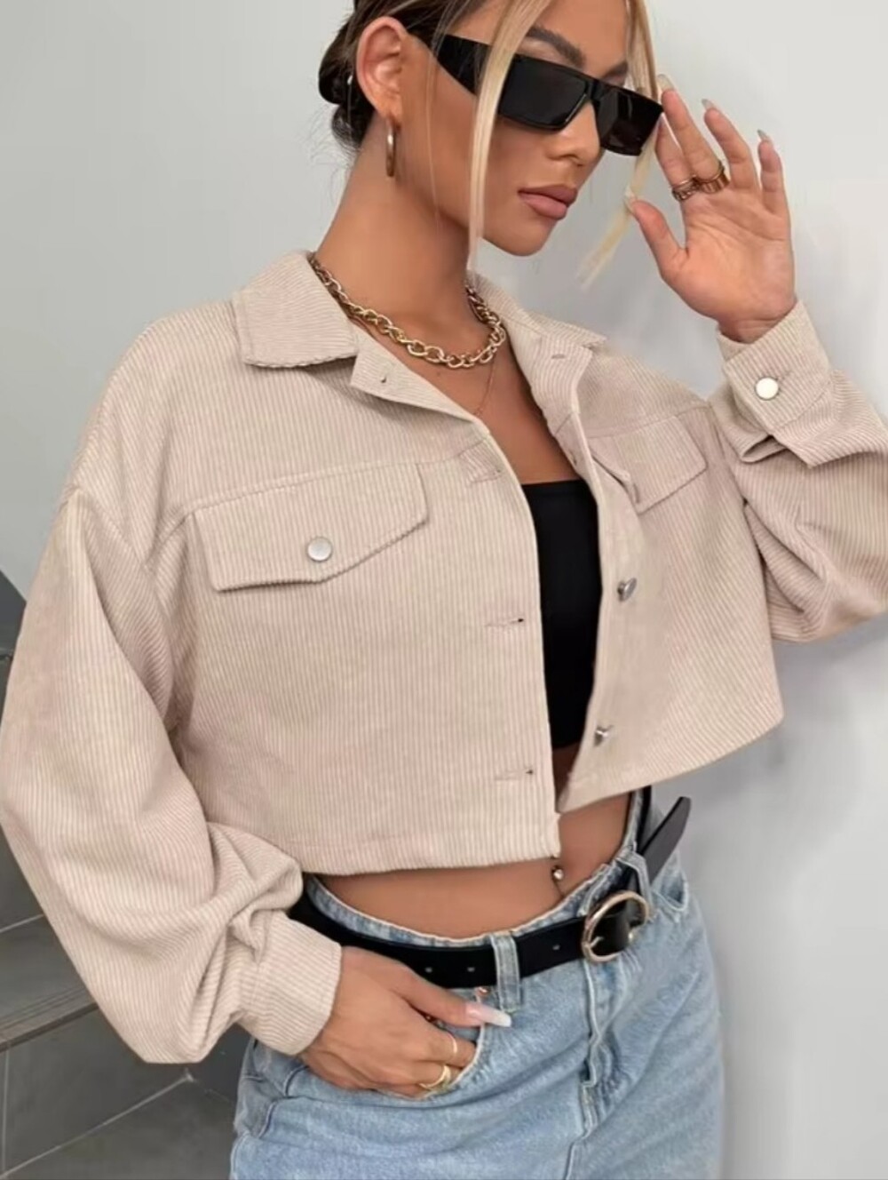 Crop Corduroy Jacket